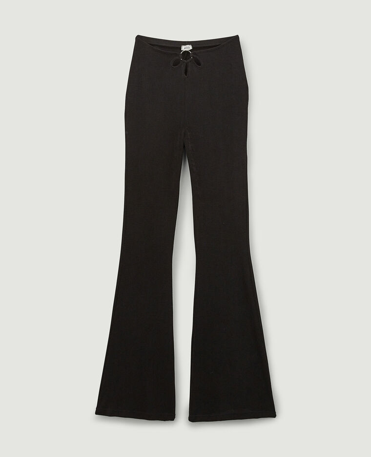 Pantalon flare en tissu fluide noir - Pimkie