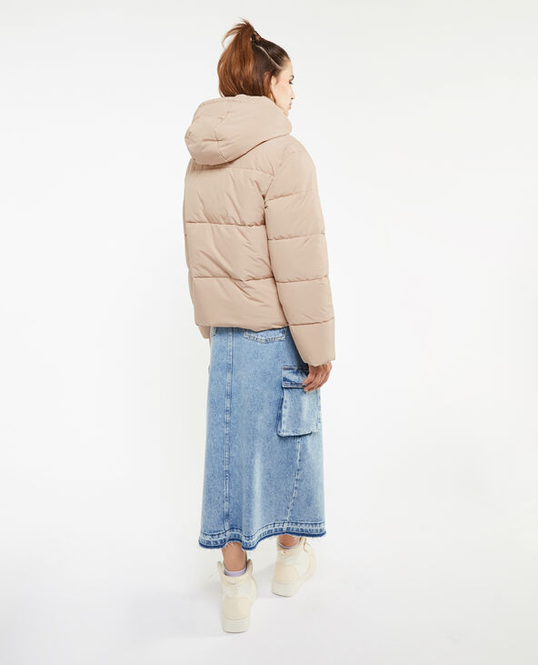 Doudoune avec capuche beige - Pimkie