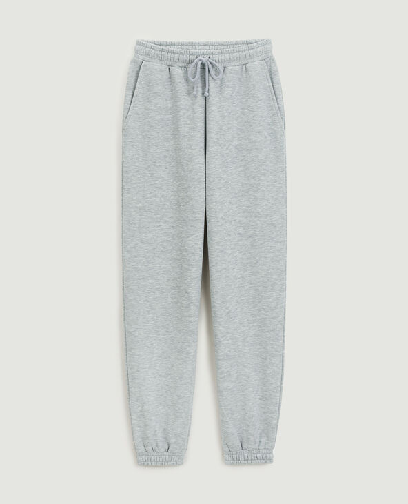 Pantalon de jogging en molleton gris chiné - Pimkie