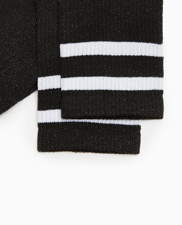 Chaussettes sport avec lurex noir - Pimkie