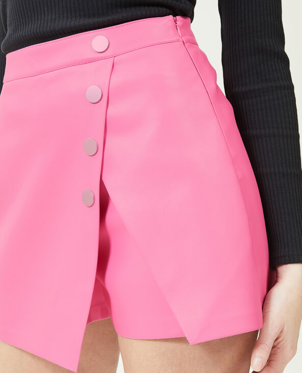 Jupe en cuir rose sales