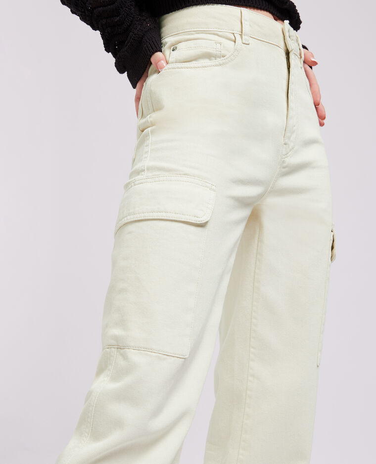 Jean cargo droit blanc - Pimkie