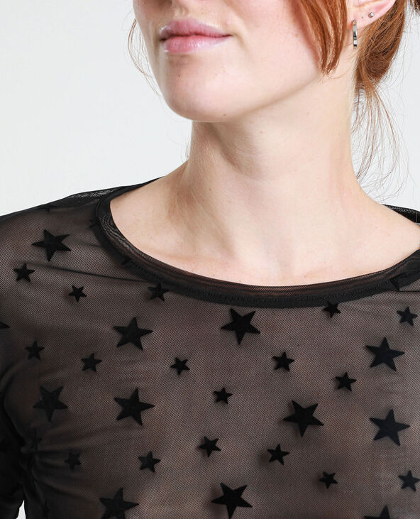 T-shirt à étoiles noir - Pimkie
