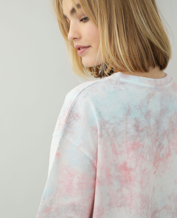 T-shirt cropped tie and dye violet - Pimkie
