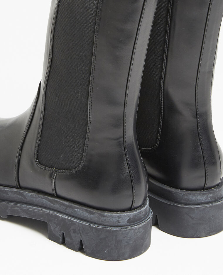 Boots faux cuir noir - Pimkie