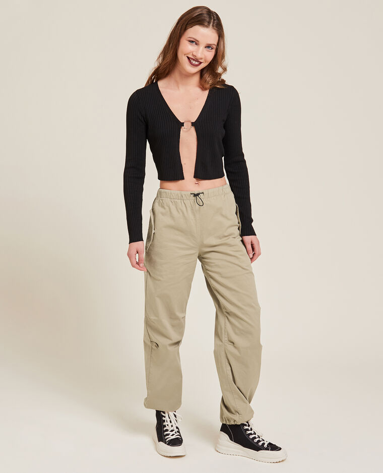 Pantalon parachute multipoche taupe - Pimkie
