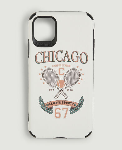 Coque de téléphone effet cuir blanc - Pimkie