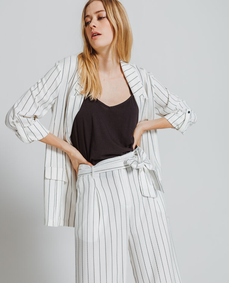 Blazer met strepen beige - 323264918C68 | Pimkie