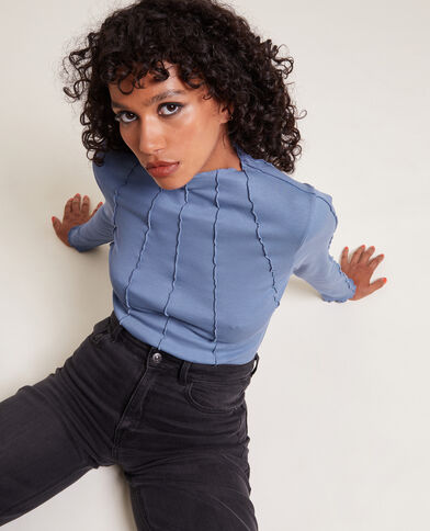 Top coutures apparentes bleu - Pimkie