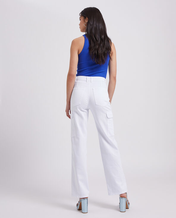 Jean cargo droit blanc - Pimkie