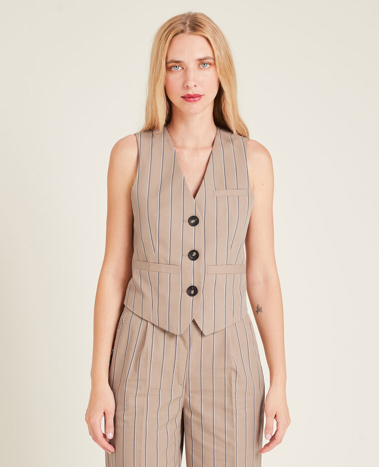 Gilet sans manches boutonné blanc - Pimkie