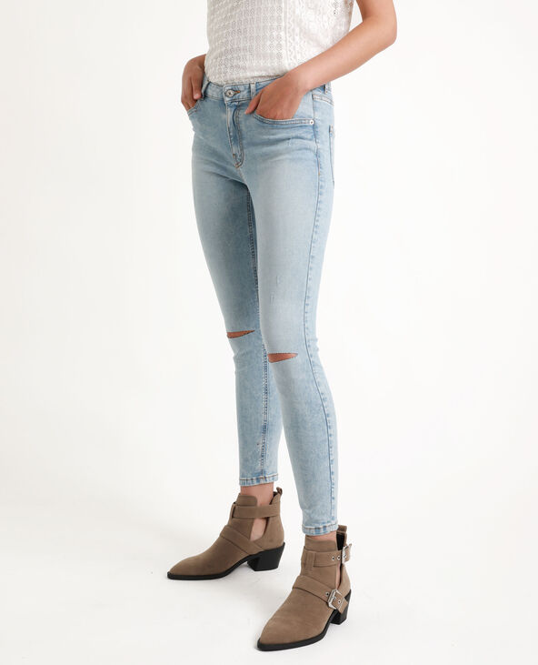 Jean skinny middle waist Jean bleached - Pimkie