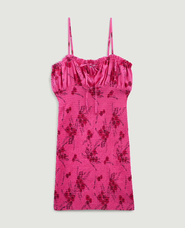 Robe motif fleurs rouge - Pimkie