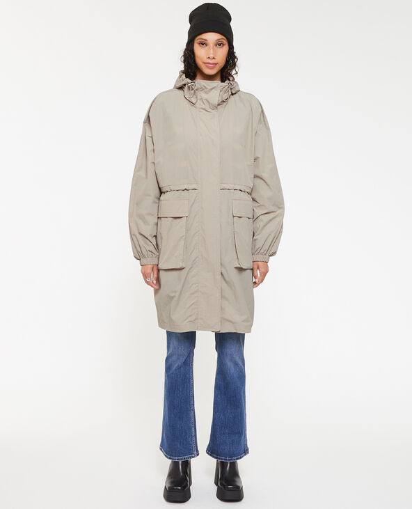 Parka anti-pluie avec capuche blanc - Pimkie