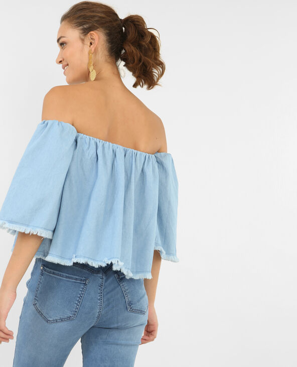 Blouse ample Jean bleached - Pimkie