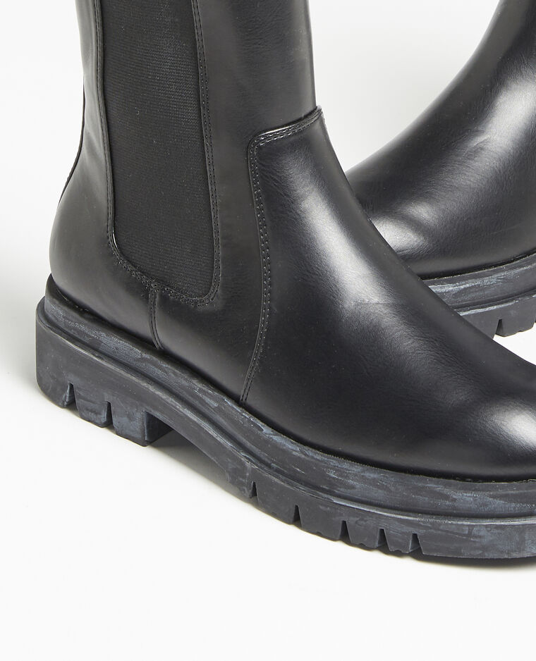 Boots faux cuir noir - Pimkie