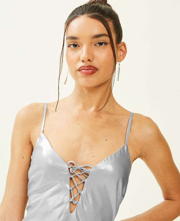 Robe longue irisée gris - Pimkie