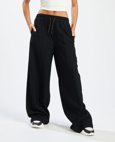Pantalon large à plis cassés SMALL noir - Pimkie