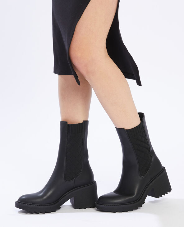 Bottines noires elastique shop