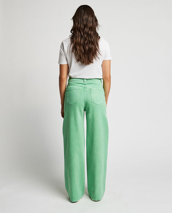 Jean wide leg couleur vert - Pimkie