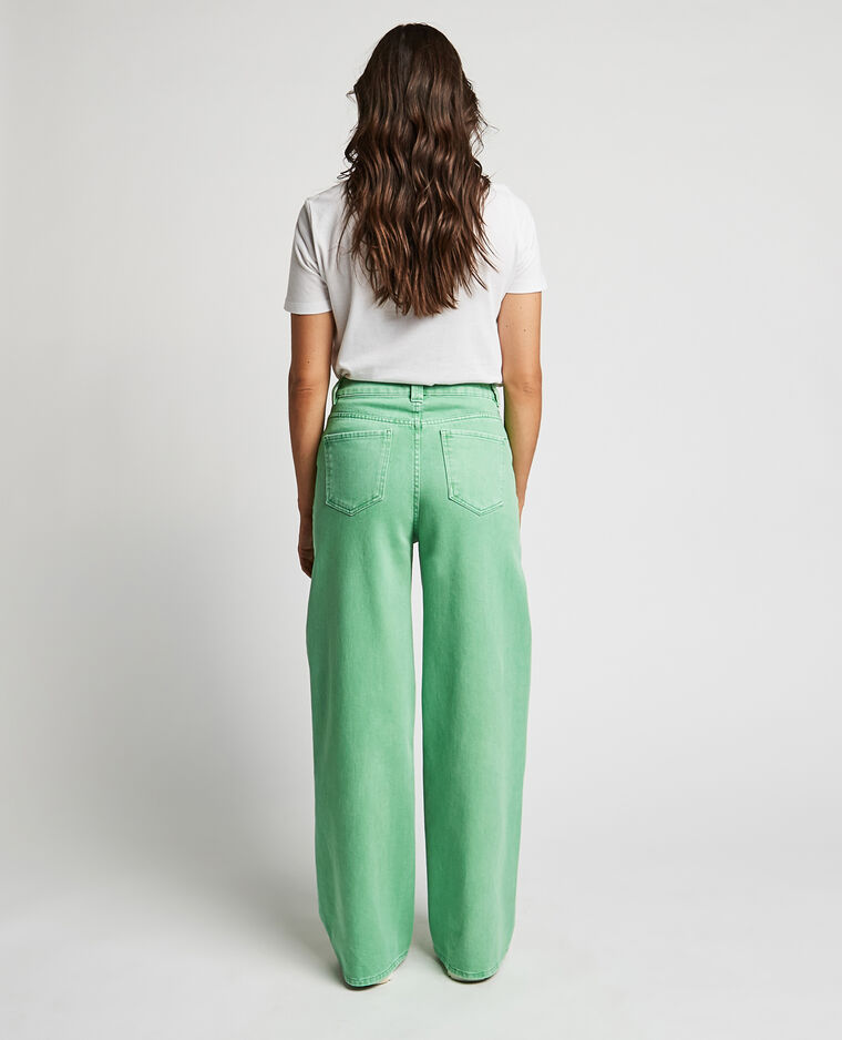Jean wide leg couleur vert - Pimkie