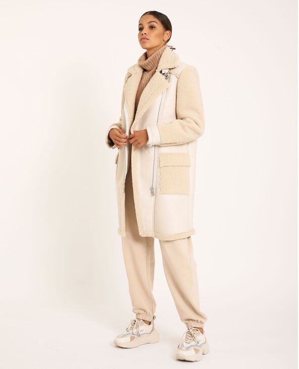 Manteau faux cuir blanc - Pimkie