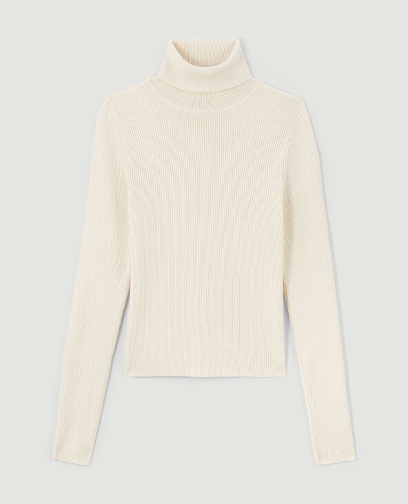 Pull à col roulé court blanc - Pimkie