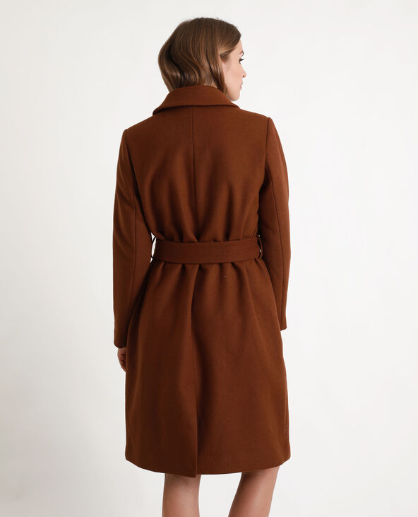 Manteau laine marron femme sales