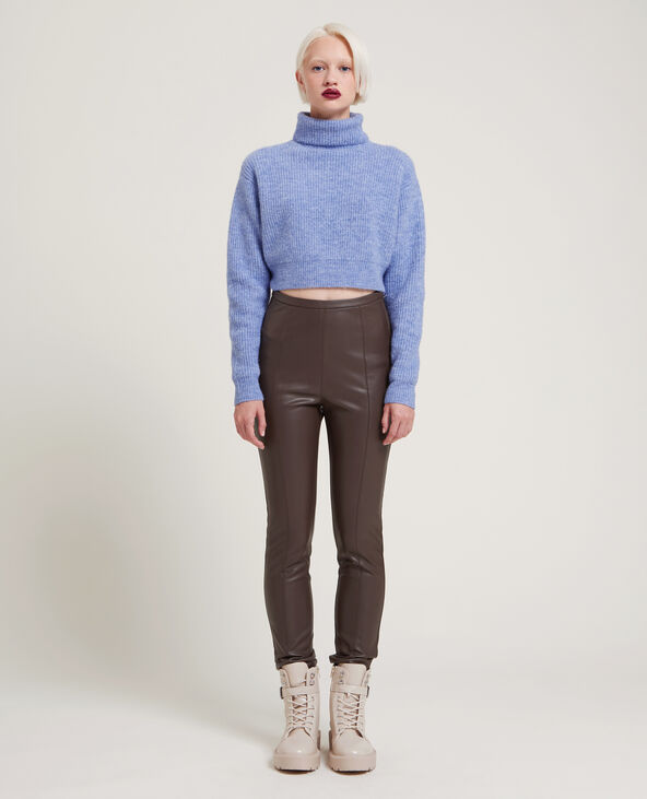 Legging simili cuir sale marron