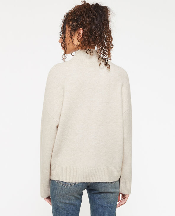 Pull oversize col montant beige - Pimkie