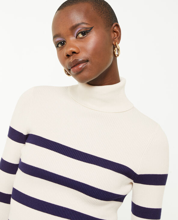 Pull à col roulé court bleu marine - Pimkie
