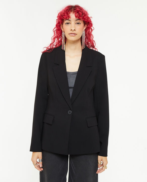 Veste blazer contrée noir - Pimkie