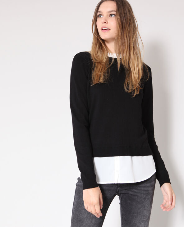 Pull effet chemise sales