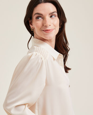 Chemise fluide avec boutons métal beige - Pimkie