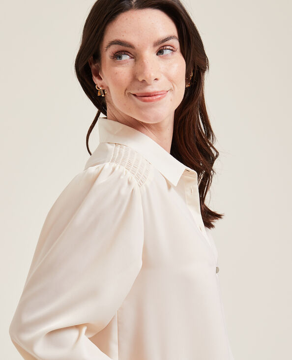 Chemise fluide avec boutons métal beige - Pimkie