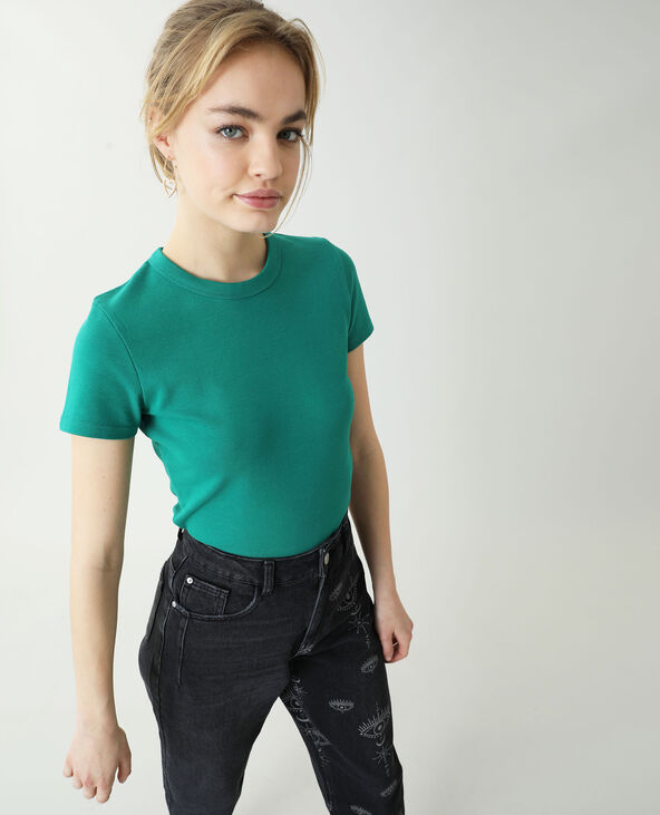 T-shirt basique vert émeraude - Pimkie