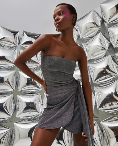 Bustier bandeau avec lurex noir - Pimkie