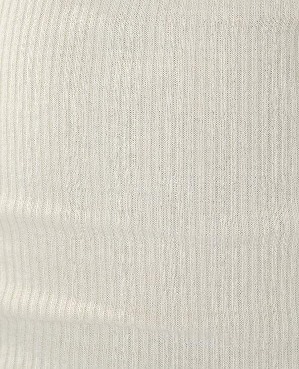 Robe longue côtelée beige - Pimkie