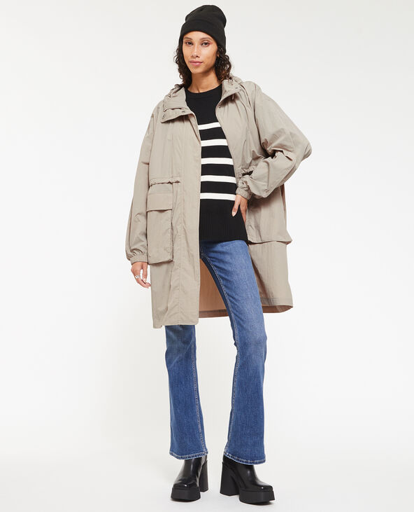 Parka anti-pluie avec capuche blanc - Pimkie