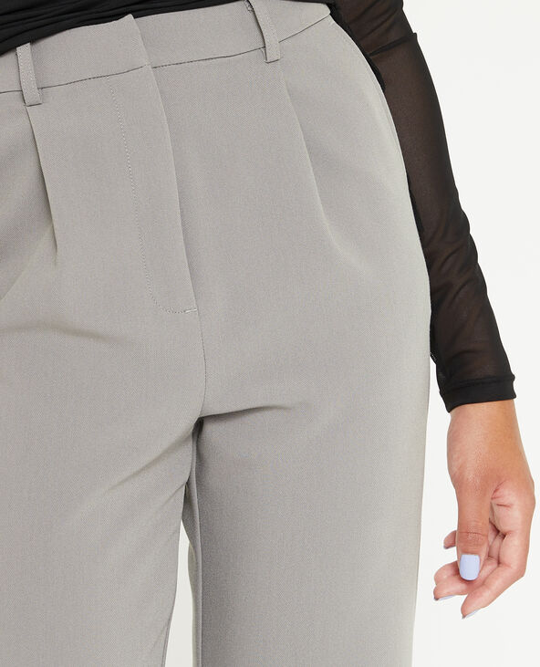 Pantalon droit avec fines rayures gris foncé - Pimkie