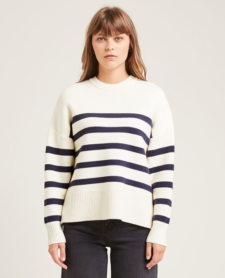 Pull marin en maille écru - Pimkie