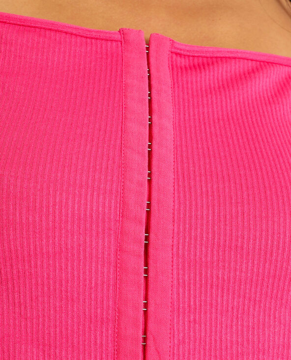 Cropped top à agrafes rose - Pimkie