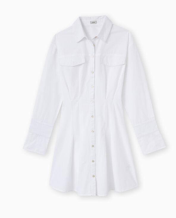 Robe chemise taille cintrée blanc - Pimkie