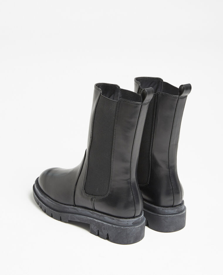 Boots faux cuir noir - Pimkie