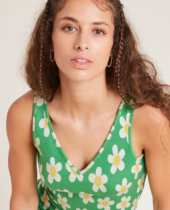 Top court en maille vert - Pimkie