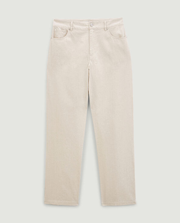 Pantalon straight beige chiné - Pimkie