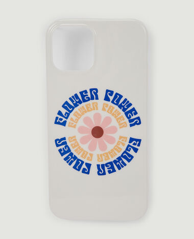 Coque iPhone Flower Power blanc - Pimkie