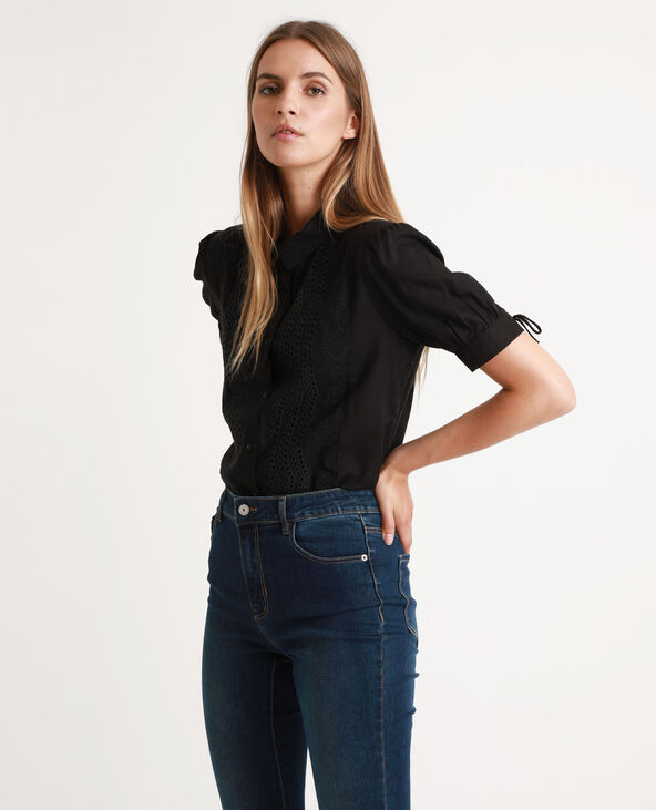 Chemisier broderie anglaise noir clearance