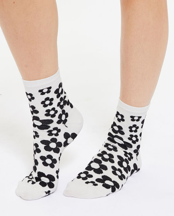 Paire de chaussettes motif fleurs Pimkie