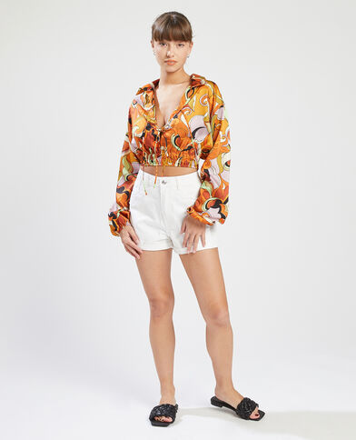 Short en jean usé blanc - Pimkie